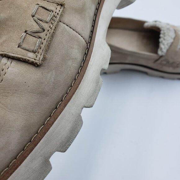 Vionic Cheryl Platform Penny Loafer Flats 9.5 Womens Shearling Slip On Tan - Picture 10 of 15